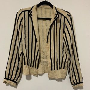 Vintage Bergdorf Goodman Striped Velvet Blouse